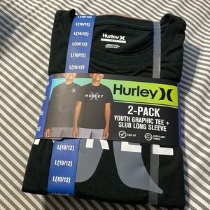 Hurley 2 pack youth graphic slub long sleeve shirts